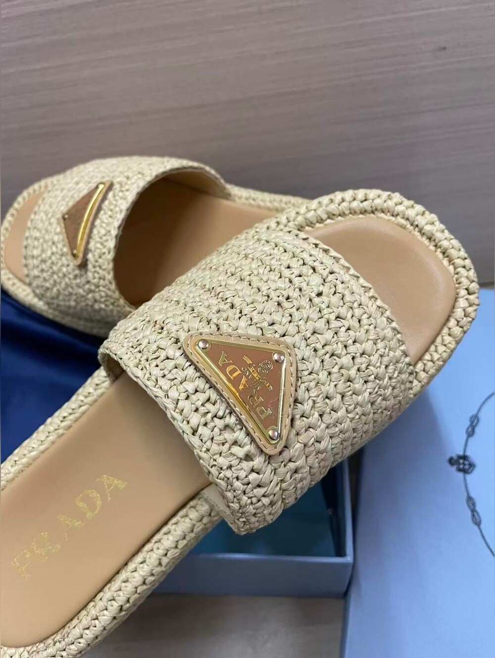 Prada Crochet Platform Sandals - Picture 7 of 8